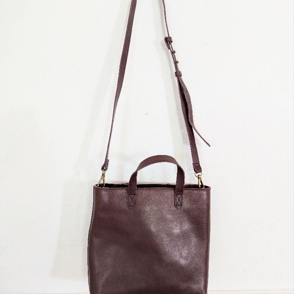 Madewell Leather Crossbody Tote Bag
